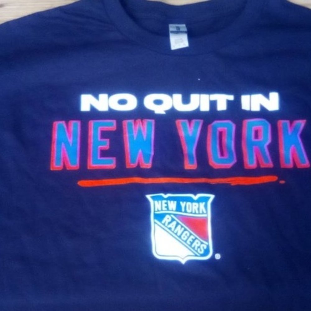 NY Rangers 'No Quit In New York' 2023 Playoffs T-Shirt XL